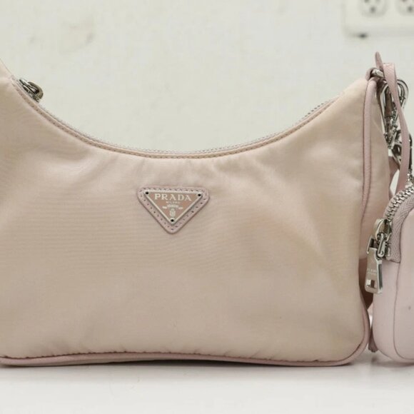 PRADA Re-Edition 2005 Re-Nylon Shoulder Bag Light Pink - Picture 1 of 14